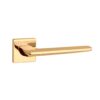 The Lunaria handle in polished gold with a square rosette is a statement piece, delivering a luxurious and modern look for any interior.